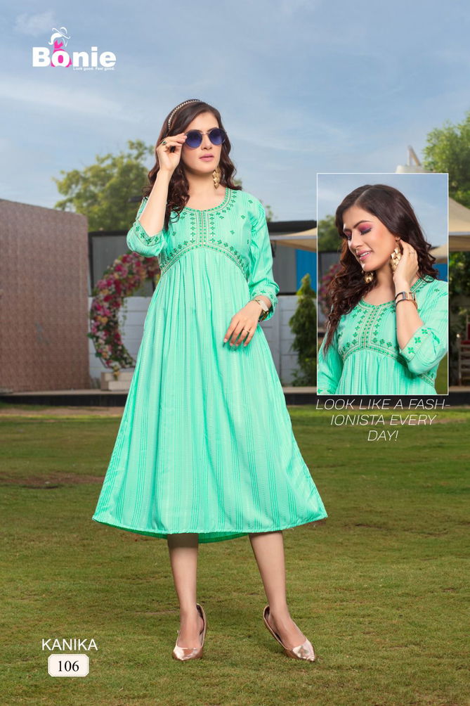 Bonie Kanika 101 Alia Cut Designer Kurtis Catalog